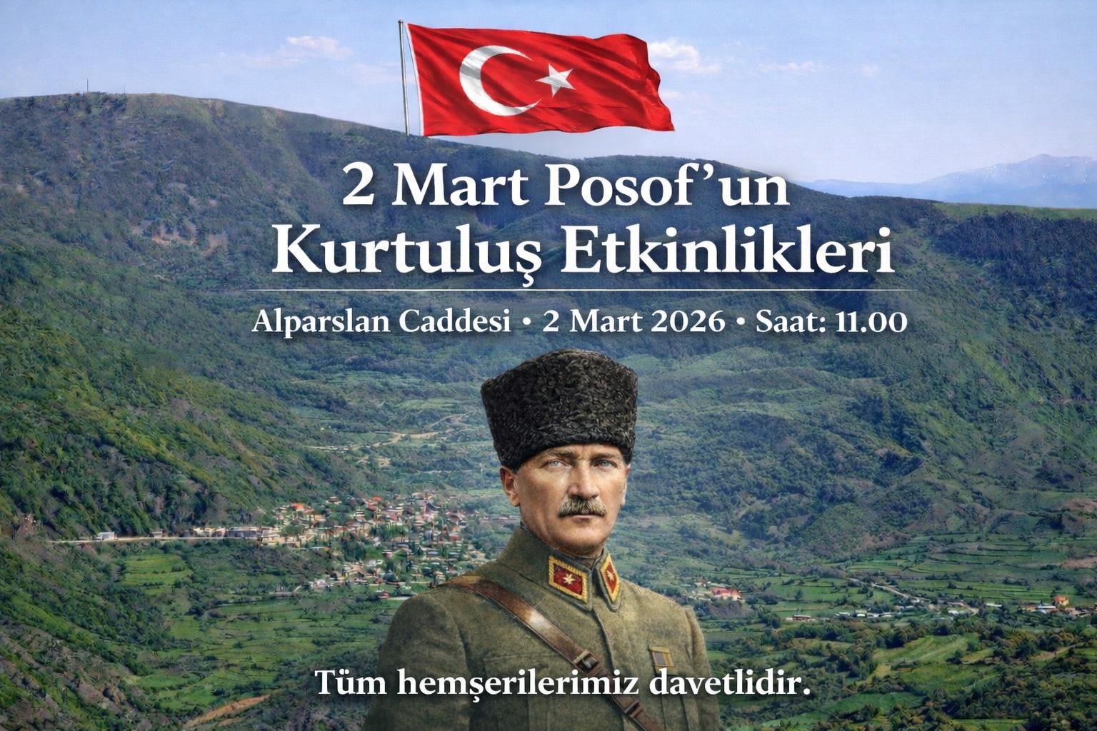 Güzel memleketimiz Posof’un düşman işgalinden kurtuluşunun 105. yıl dönümünü büyük bir gurur ve coşkuyla kutluyoruz!